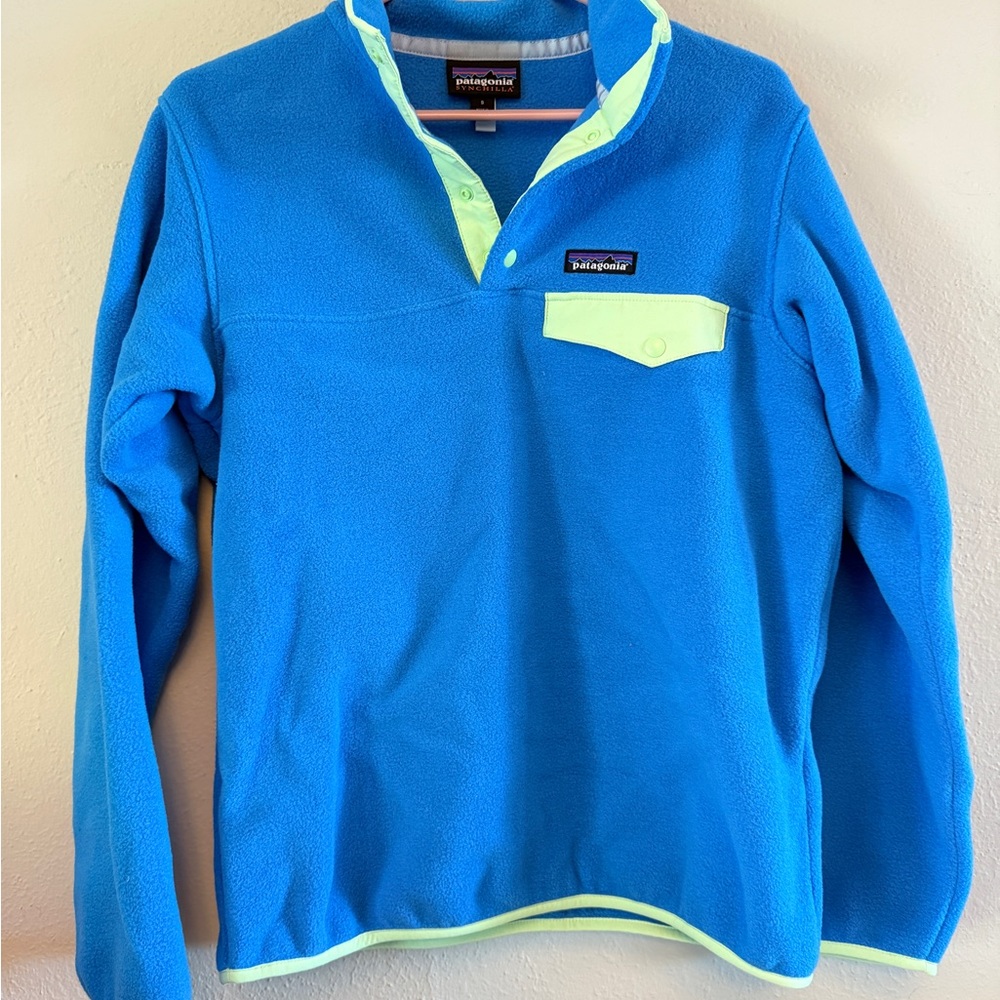 Patagonia synchilla Blue Fleece 1/4 snap Pullover